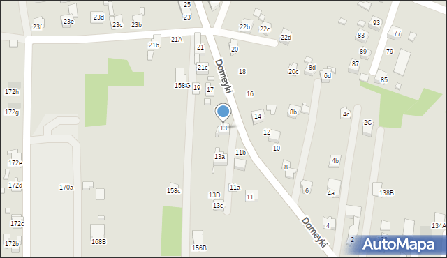 Radlin, Domeyki Ignacego, 13, mapa Radlin