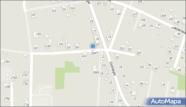 Radlin, Domeyki Ignacego, 21A, mapa Radlin