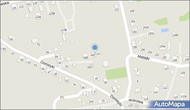Radlin, Domeyki Ignacego, 44a, mapa Radlin