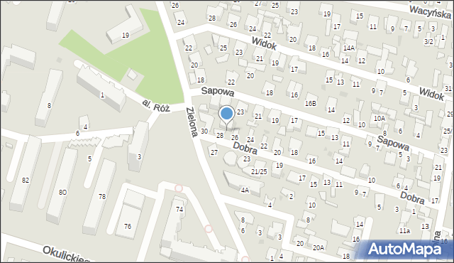 Radom, Dobra, 28A, mapa Radomia