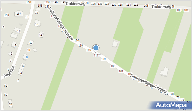 Radomsko, Dobrzańskiego-Hubala Henryka, mjr., 111, mapa Radomsko