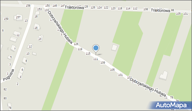 Radomsko, Dobrzańskiego-Hubala Henryka, mjr., 116, mapa Radomsko