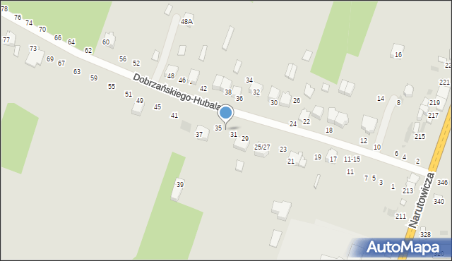 Radomsko, Dobrzańskiego-Hubala Henryka, mjr., 33, mapa Radomsko