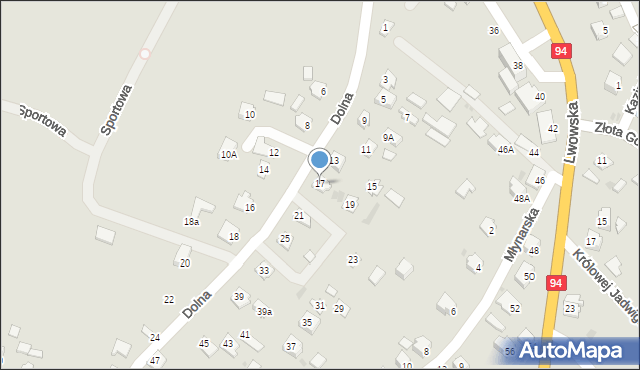 Radymno, Dolna, 17, mapa Radymno