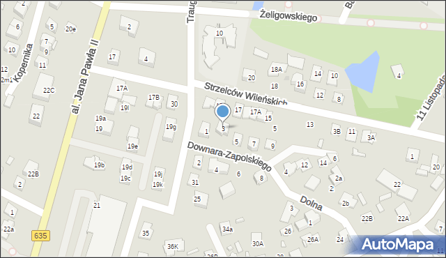 Radzymin, Downara-Zapolskiego Ryszarda, kpt., 3, mapa Radzymin