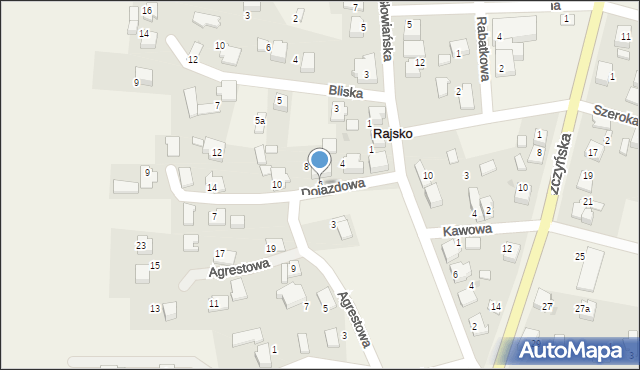 Rajsko, Dojazdowa, 6, mapa Rajsko