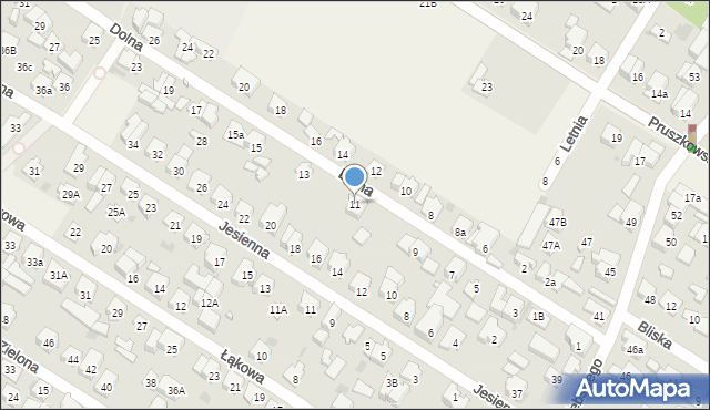 Raszyn, Dolna, 11, mapa Raszyn