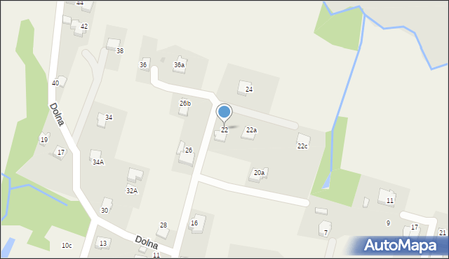 Roczyny, Dolna, 22, mapa Roczyny