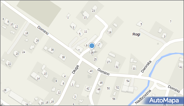 Rogi, Domino Henryka, ks., 15, mapa Rogi