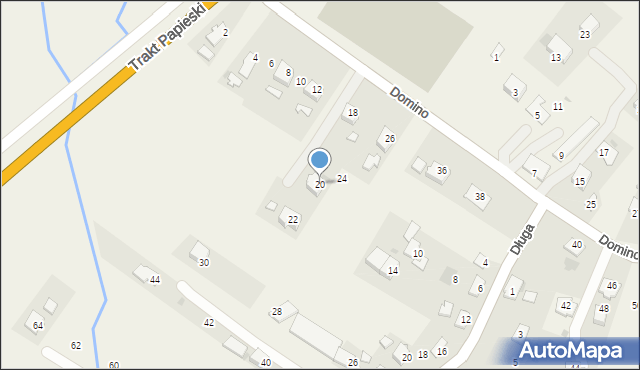 Rogi, Domino Henryka, ks., 20, mapa Rogi