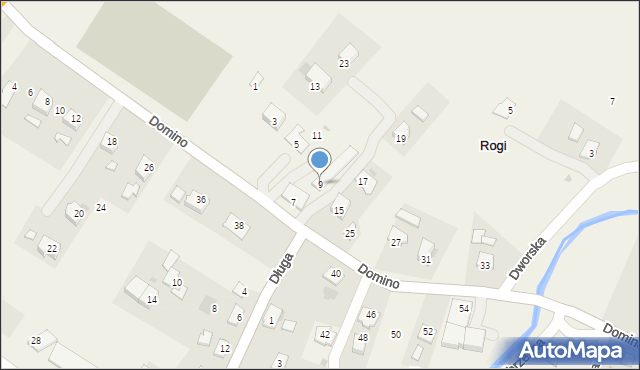 Rogi, Domino Henryka, ks., 9, mapa Rogi