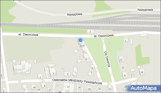 Ruda Śląska, Do Dworca, 15, mapa Rudy Śląskiej