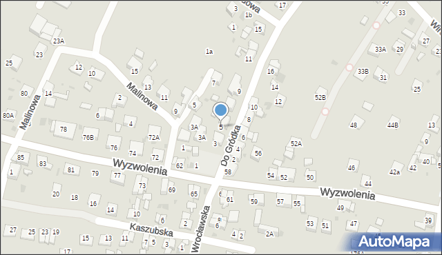 Ruda Śląska, Do Gródka, 5, mapa Rudy Śląskiej