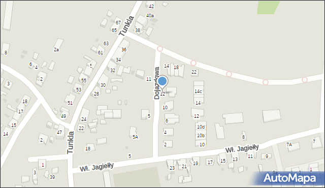 Ruda Śląska, Dojazdowa, 12, mapa Rudy Śląskiej