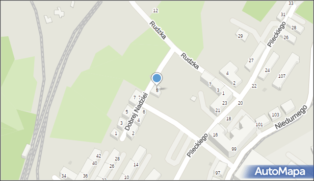 Ruda Śląska, Dobrej Nadziei, 8, mapa Rudy Śląskiej
