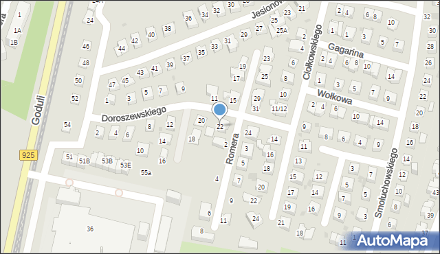 Ruda Śląska, Doroszewskiego Witolda, 22, mapa Rudy Śląskiej