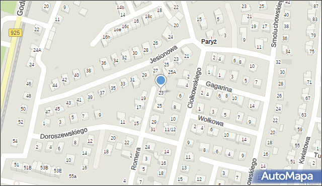 Ruda Śląska, Doroszewskiego Witolda, 23, mapa Rudy Śląskiej