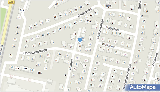 Ruda Śląska, Doroszewskiego Witolda, 29, mapa Rudy Śląskiej