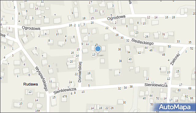 Rudawa, Domańskiej Antoniny, 17, mapa Rudawa