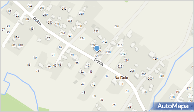 Rudnik, Dolna, 222, mapa Rudnik