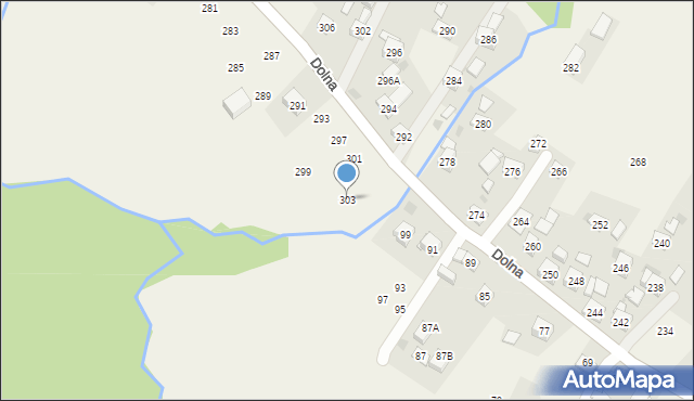 Rudnik, Dolna, 303, mapa Rudnik