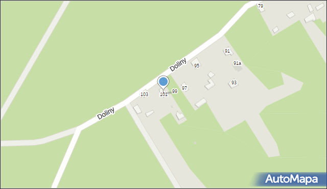 Rudnik nad Sanem, Doliny, 101, mapa Rudnik nad Sanem