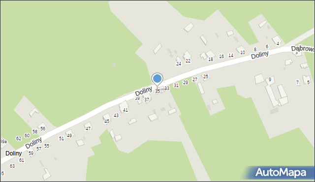 Rudnik nad Sanem, Doliny, 35, mapa Rudnik nad Sanem