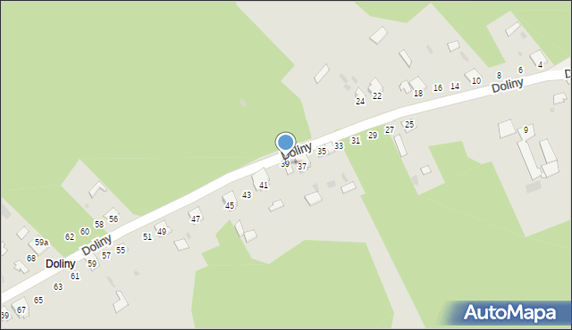 Rudnik nad Sanem, Doliny, 39, mapa Rudnik nad Sanem