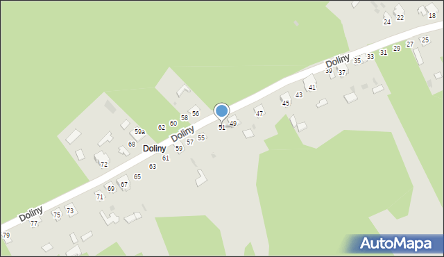 Rudnik nad Sanem, Doliny, 51, mapa Rudnik nad Sanem