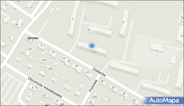 Rumia, Dokerów, 1, mapa Rumia