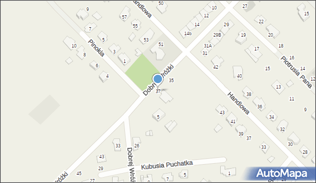 Rybienko Nowe, Dobrej Wróżki, 37, mapa Rybienko Nowe