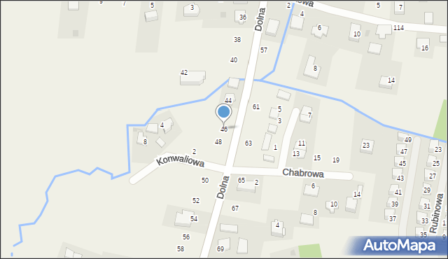Rybna, Dolna, 46, mapa Rybna