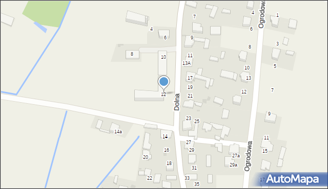 Ryczówek, Dolna, 12, mapa Ryczówek