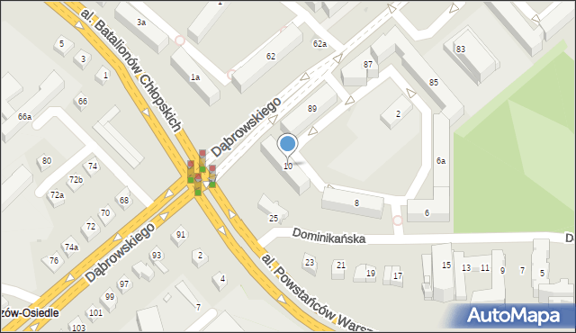 Rzeszów, Dominikańska, 10, mapa Rzeszów