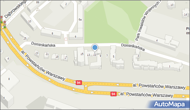 Rzeszów, Dominikańska, 11, mapa Rzeszów