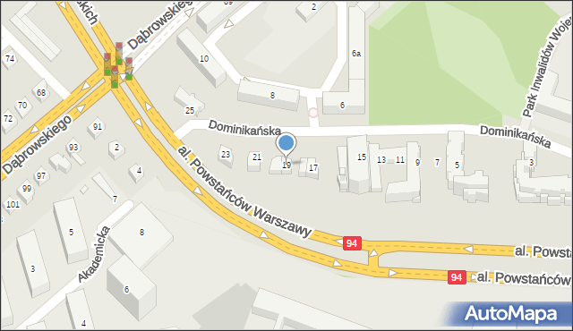 Rzeszów, Dominikańska, 19, mapa Rzeszów