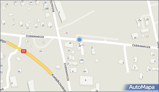 Sandomierz, Dobkiewicza Aleksandra, dr., 18, mapa Sandomierza