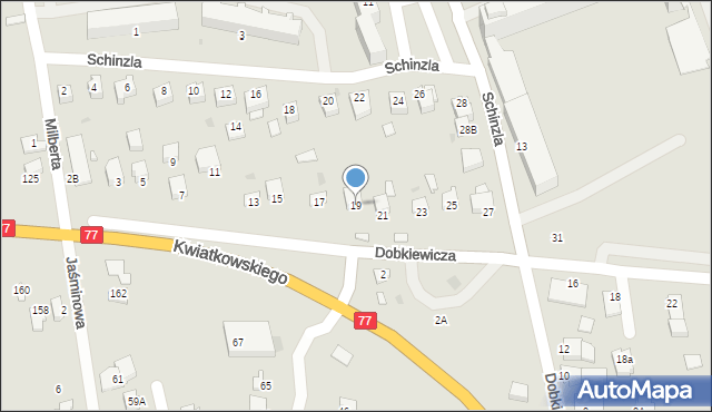 Sandomierz, Dobkiewicza Aleksandra, dr., 19, mapa Sandomierza