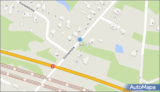 Siedlce, Domanicka, 25, mapa Siedlce