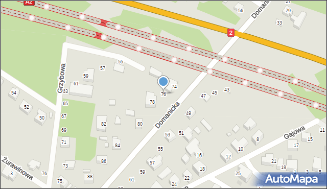 Siedlce, Domanicka, 76, mapa Siedlce