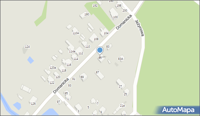 Siedlce, Domanicka, 85, mapa Siedlce