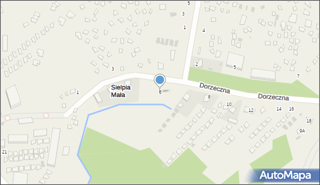 Sielpia Wielka, Dorzeczna, 6, mapa Sielpia Wielka