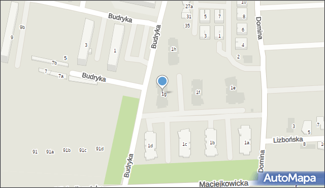 Siemianowice Śląskie, Domina Czesława, ks. bp., 1i, mapa Siemianowice Śląskie