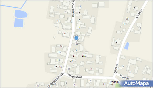 Sieraków Śląski, Dobrodzieńska, 13, mapa Sieraków Śląski