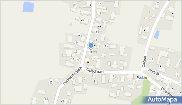 Sieraków Śląski, Dobrodzieńska, 19, mapa Sieraków Śląski