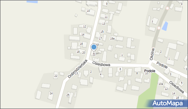 Sieraków Śląski, Dobrodzieńska, 21, mapa Sieraków Śląski
