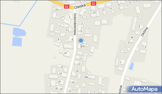 Sieraków Śląski, Dobrodzieńska, 9, mapa Sieraków Śląski