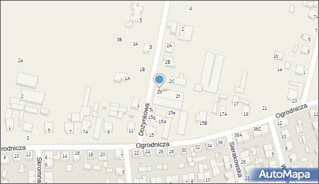 Sierakowo, Dożynkowa, 2d, mapa Sierakowo