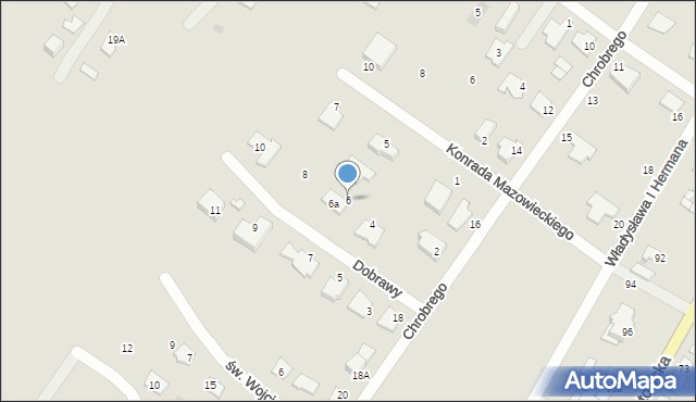 Sierpc, Dobrawy, 6, mapa Sierpc