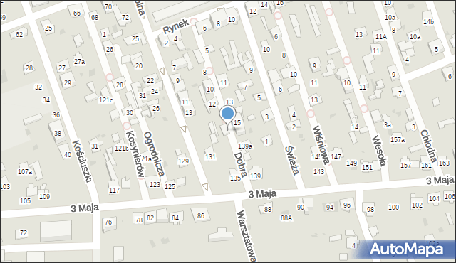 Skarżysko-Kamienna, Dobra, 16, mapa Skarżysko-Kamienna